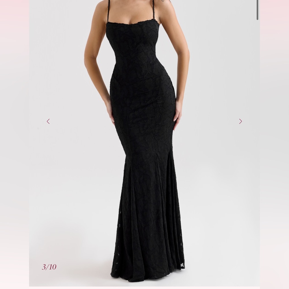 House of CB Joan Black Lace Maxi Dress
